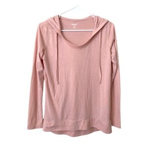 Old Navy light pink / blush active round neck hood sweater